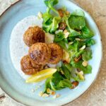 Harissa Meatballs with Lemon Date Salad
