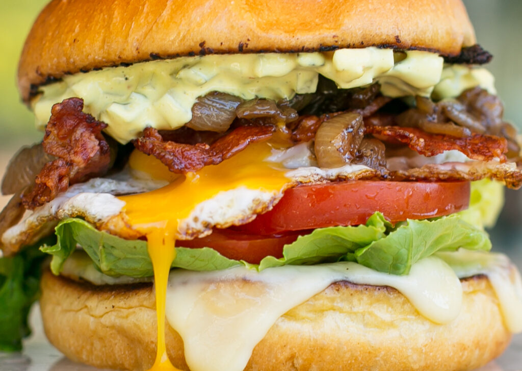 Egg Bacon Cheese Burger Recipe