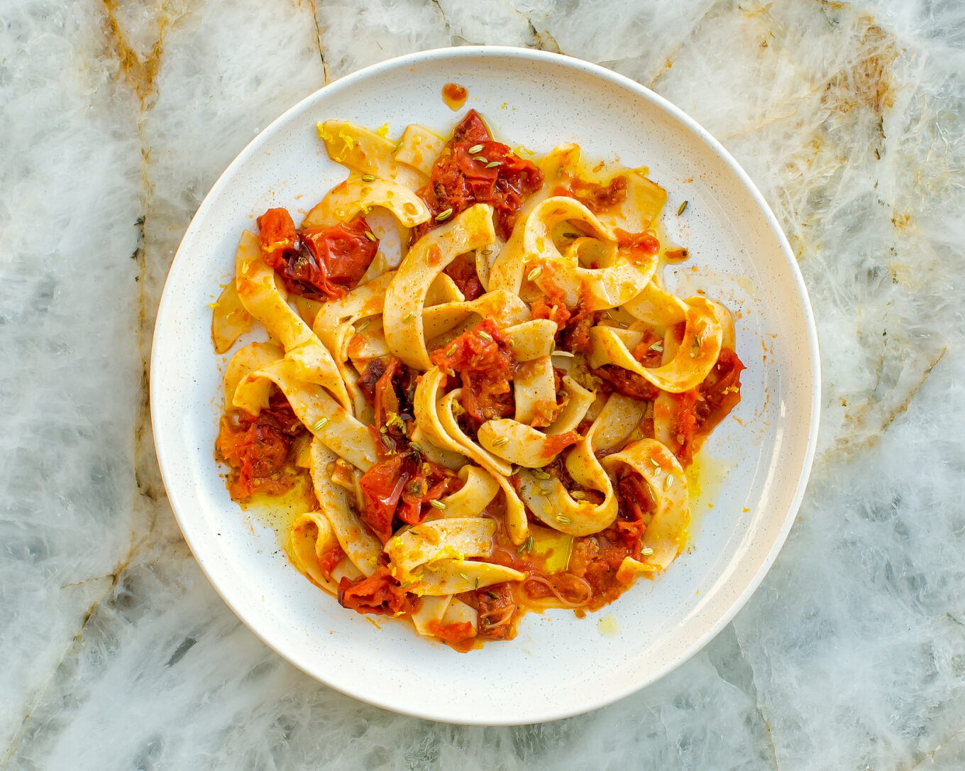 Roasted Tomato and Fennel Pasta - Lemon and Olive Oil