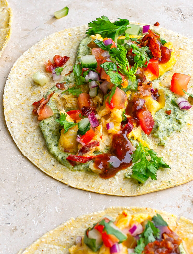 Breakfast Egg Tortillas - Great weekend breakfast with Mexican flavours