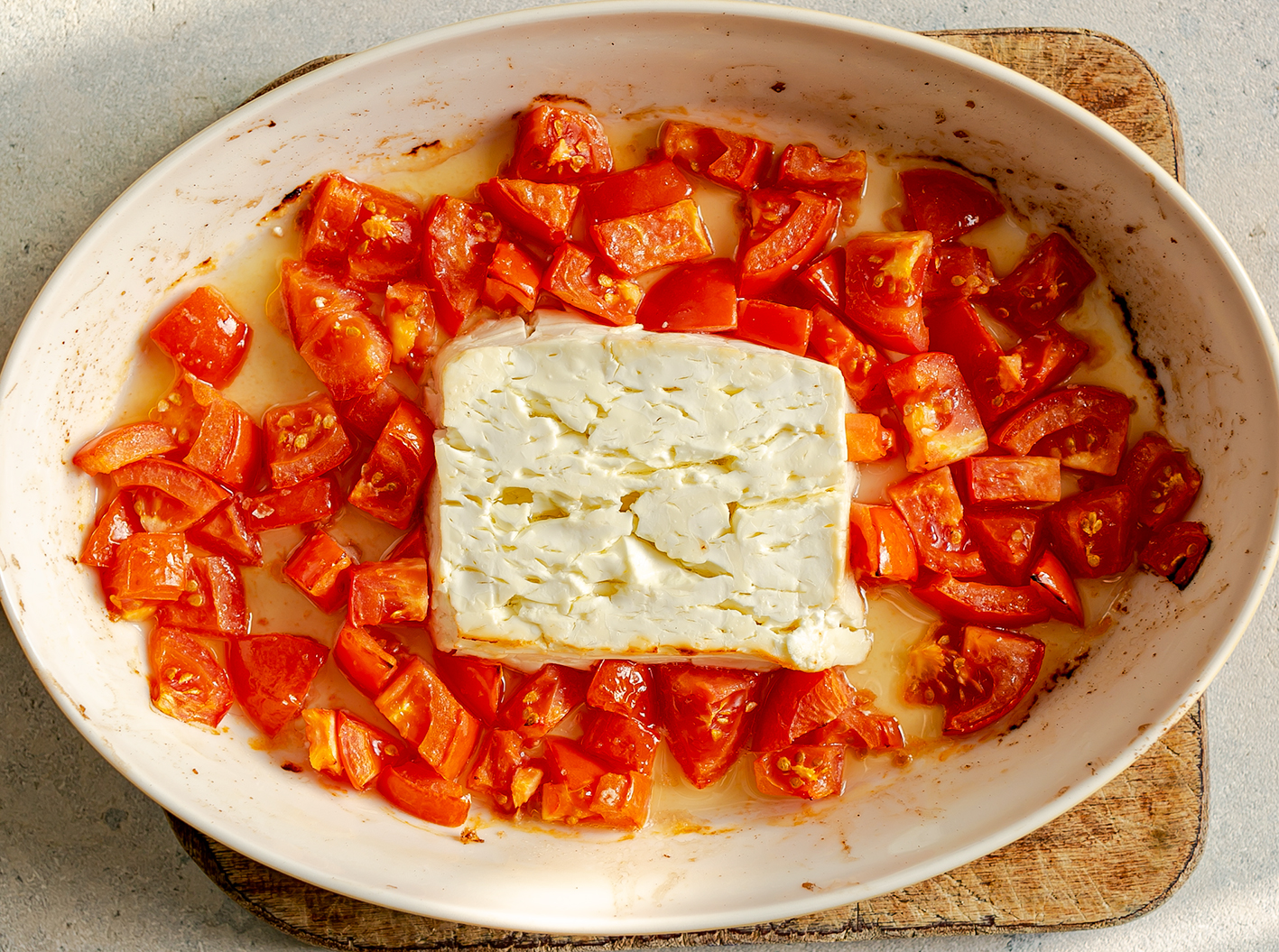 Oven Roasted Green Beans, Tomatoes and Feta with Za'atar and sumac