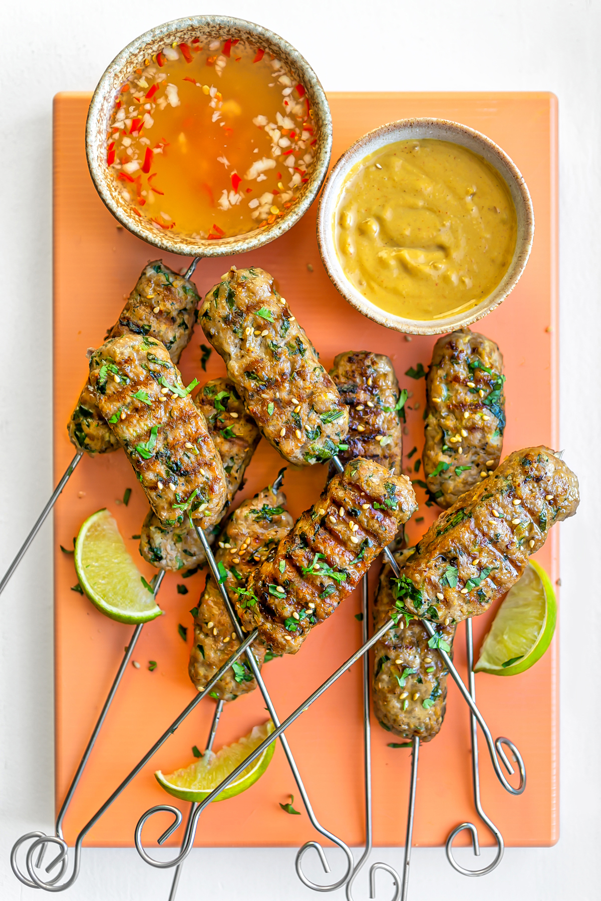 Vietnamese Pork Skewers with nuoc cham