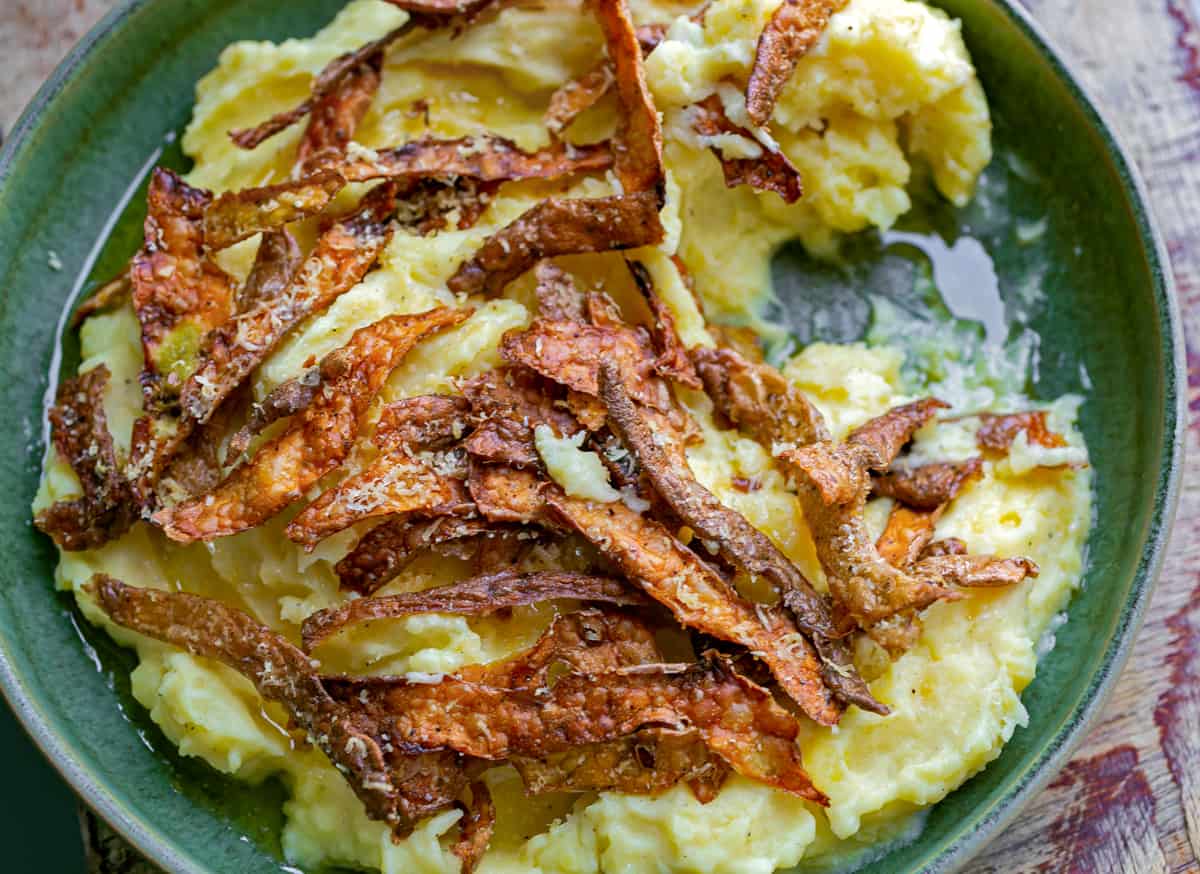 Perfect Mash with Potato Skin Chips